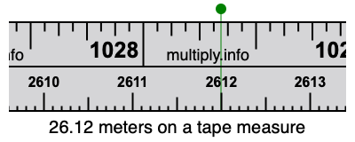 26.12 meters on a tape measure