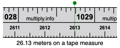 26.13 meters on a tape measure