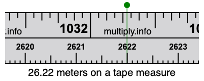 26.22 meters on a tape measure