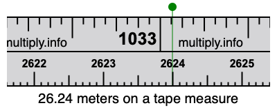 26.24 meters on a tape measure