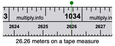 26.26 meters on a tape measure