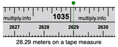26.29 meters on a tape measure