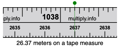 26.37 meters on a tape measure