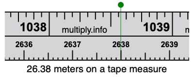 26.38 meters on a tape measure