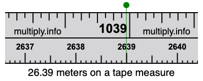 26.39 meters on a tape measure