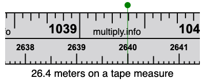 26.4 meters on a tape measure