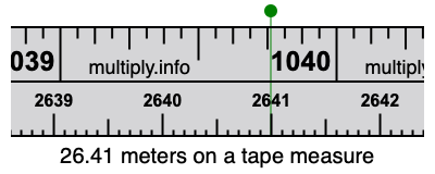 26.41 meters on a tape measure