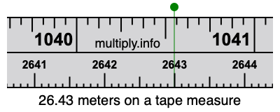 26.43 meters on a tape measure