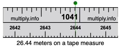 26.44 meters on a tape measure