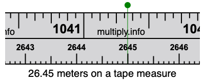 26.45 meters on a tape measure
