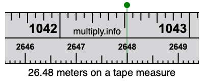26.48 meters on a tape measure