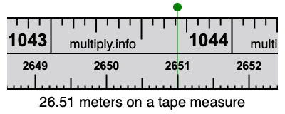 26.51 meters on a tape measure