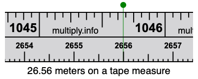 26.56 meters on a tape measure