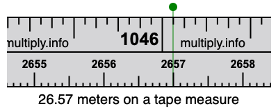 26.57 meters on a tape measure