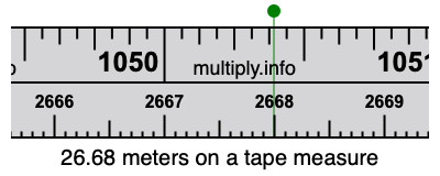 26.68 meters on a tape measure
