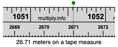 26.71 meters on a tape measure