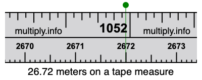 26.72 meters on a tape measure