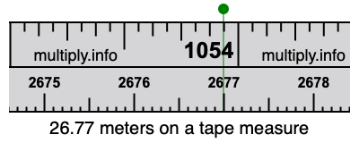26.77 meters on a tape measure