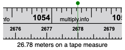 26.78 meters on a tape measure