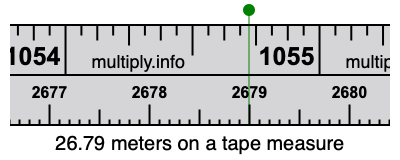 26.79 meters on a tape measure