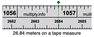 26.84 meters on a tape measure
