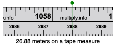 26.88 meters on a tape measure