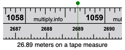26.89 meters on a tape measure