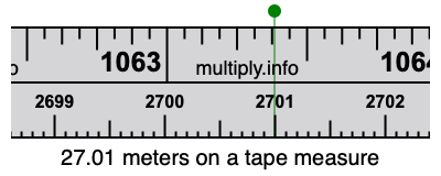 27.01 meters on a tape measure