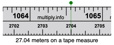 27.04 meters on a tape measure