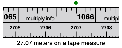 27.07 meters on a tape measure