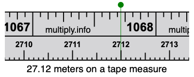 27.12 meters on a tape measure
