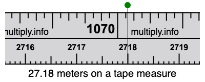 27.18 meters on a tape measure