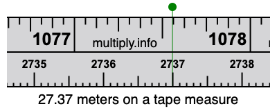 27.37 meters on a tape measure