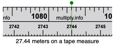 27.44 meters on a tape measure