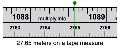 27.65 meters on a tape measure