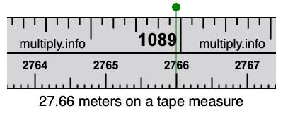 27.66 meters on a tape measure