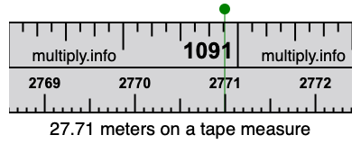 27.71 meters on a tape measure