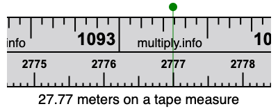 27.77 meters on a tape measure