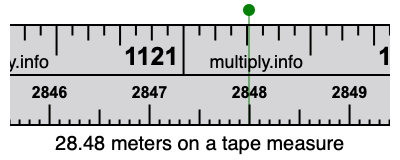 28.48 meters on a tape measure