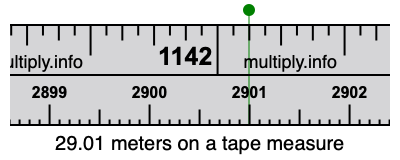 29.01 meters on a tape measure