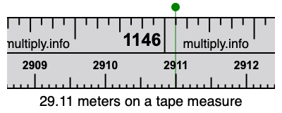 29.11 meters on a tape measure