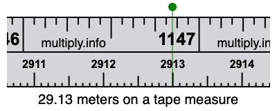 29.13 meters on a tape measure