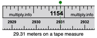 29.31 meters on a tape measure