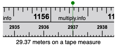 29.37 meters on a tape measure
