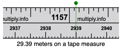 29.39 meters on a tape measure