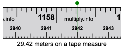 29.42 meters on a tape measure