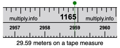 29.59 meters on a tape measure