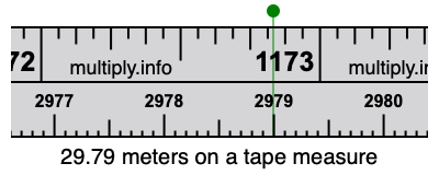 29.79 meters on a tape measure