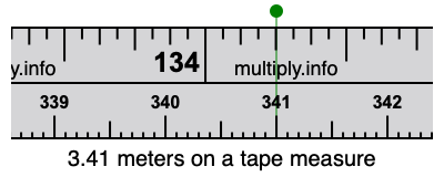 3.41 meters on a tape measure