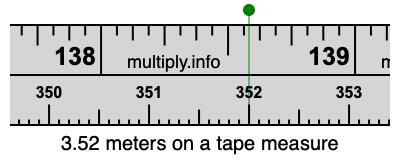 3.52 meters on a tape measure
